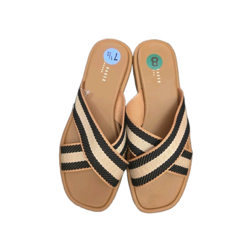 Mismate Ted Baker Ashika Criss Cross Sandals Brown Sz7.5&8